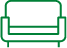 icono lineal sofá verde